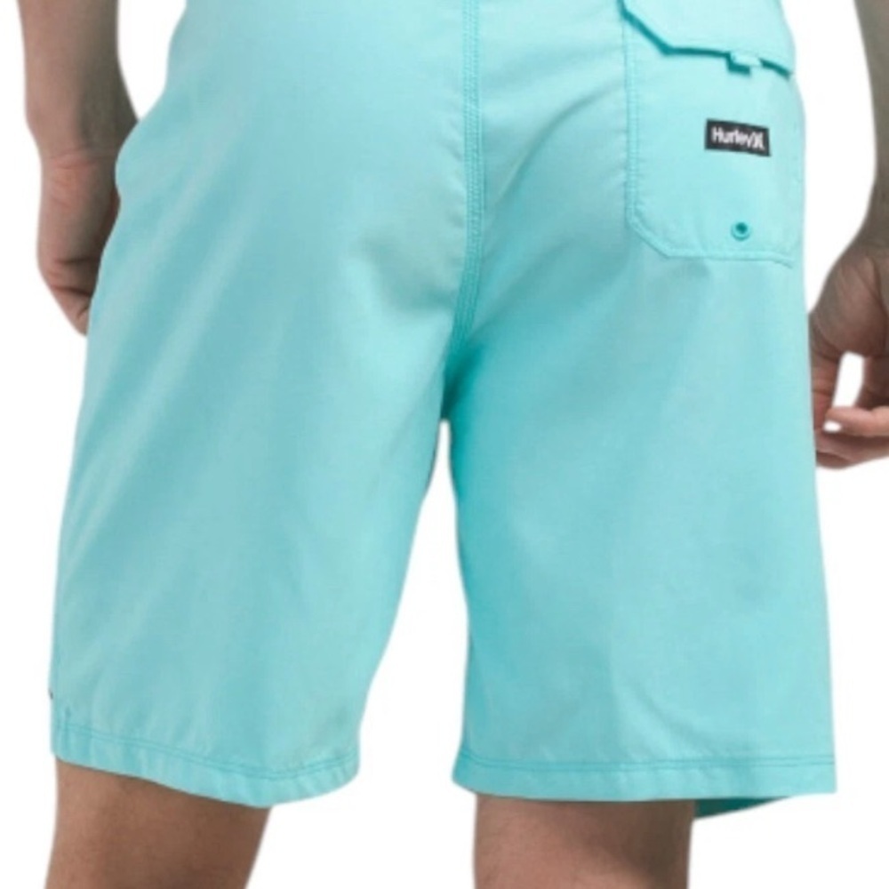 New Hurley Men’s Swim Trunks Sz 38 Aqua Board Shorts Stretch Drawstring NWT - Picture 2 of 4